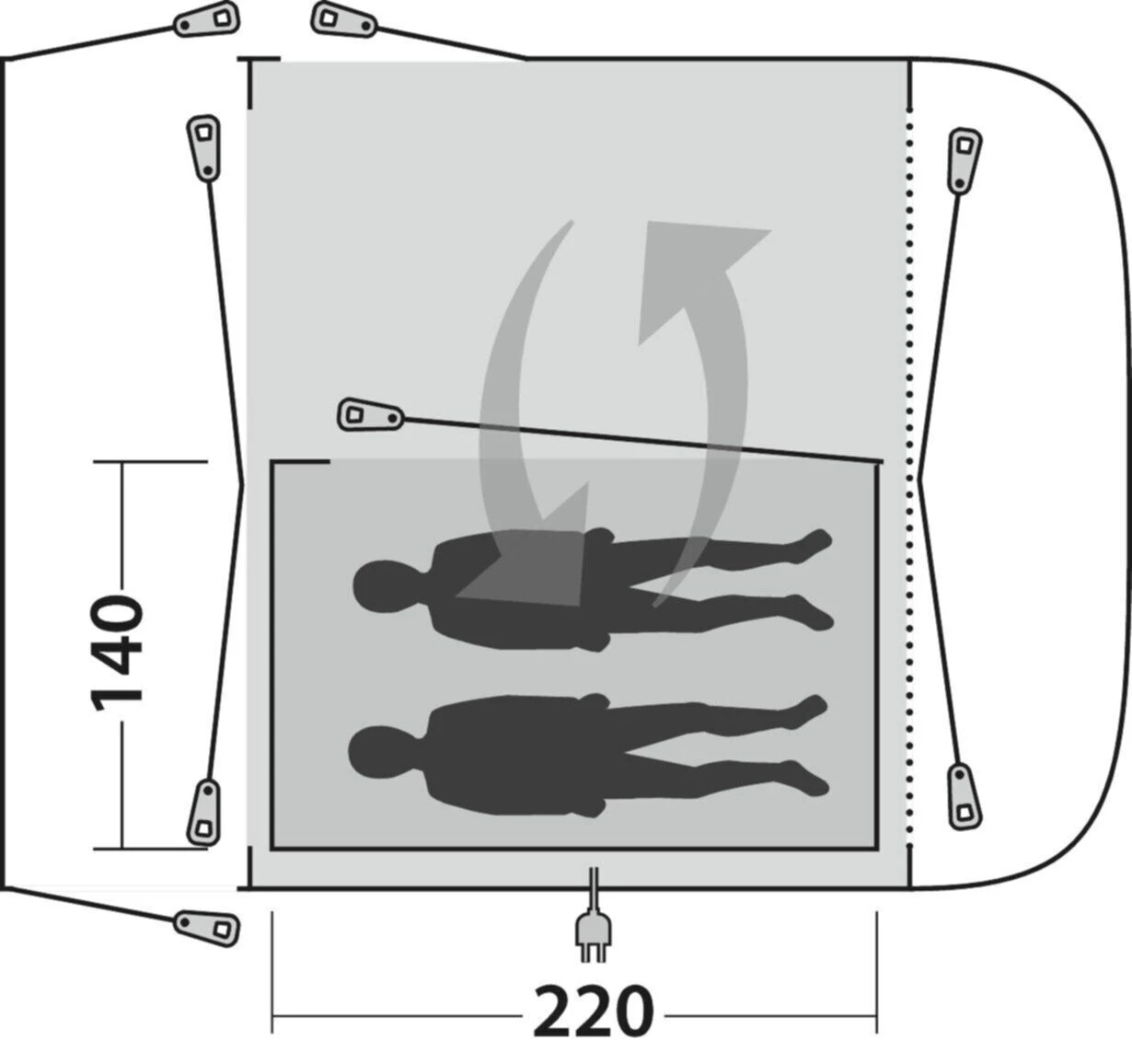 Outwell Newburg 240 Inner Tent - Image 2
